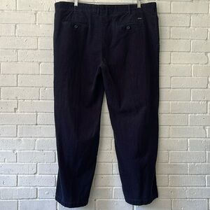 Izod Corduroy Pants Mens 42/30 Navy Flat Fit Straight Leg